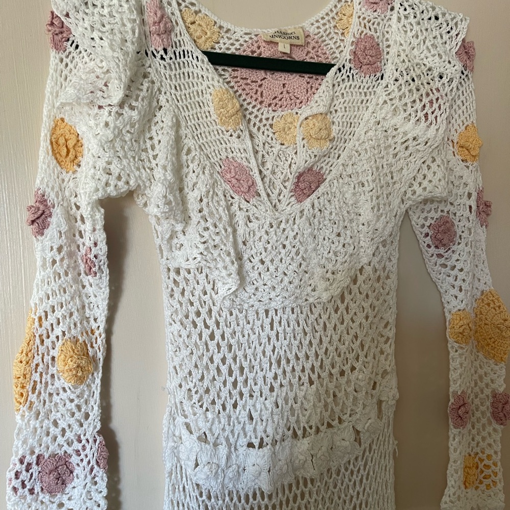 Chasing Unicorns White Crochet Dress 🥥🥥🐚🦞
